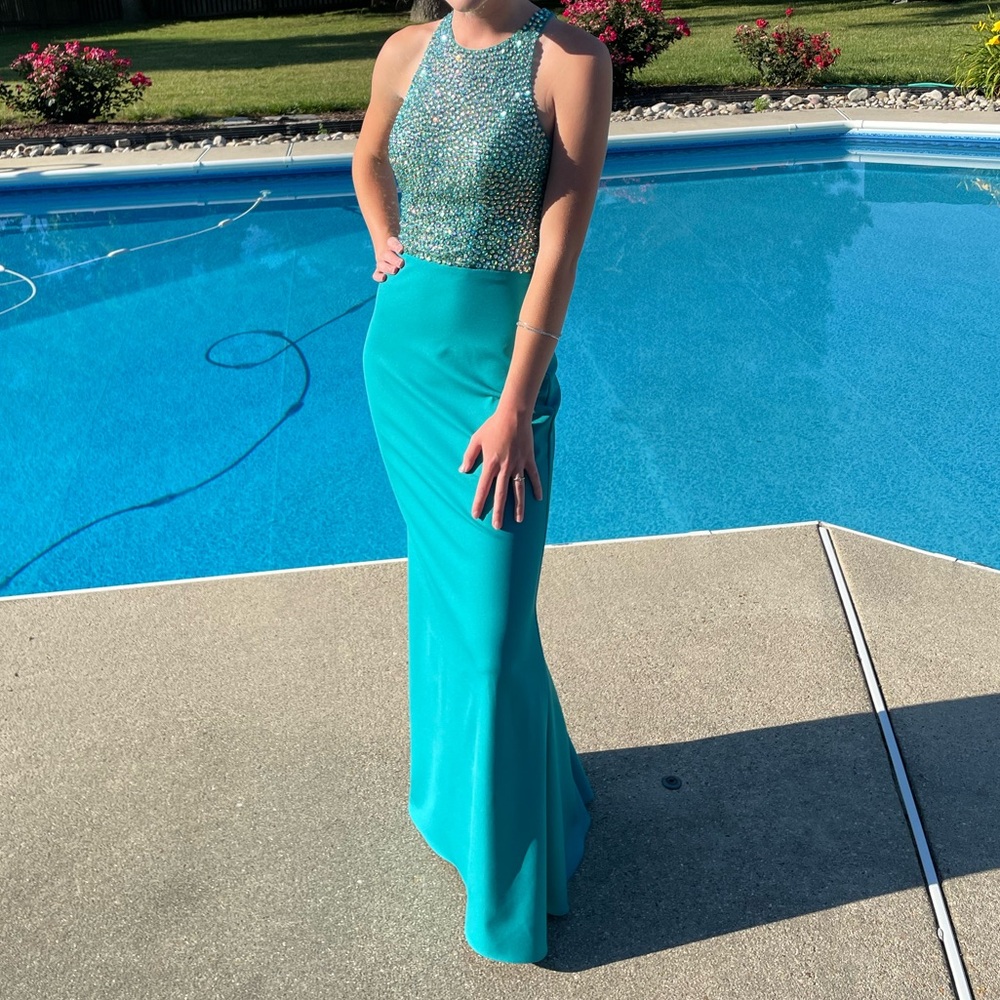 Aqua Prom Dress (worn once)